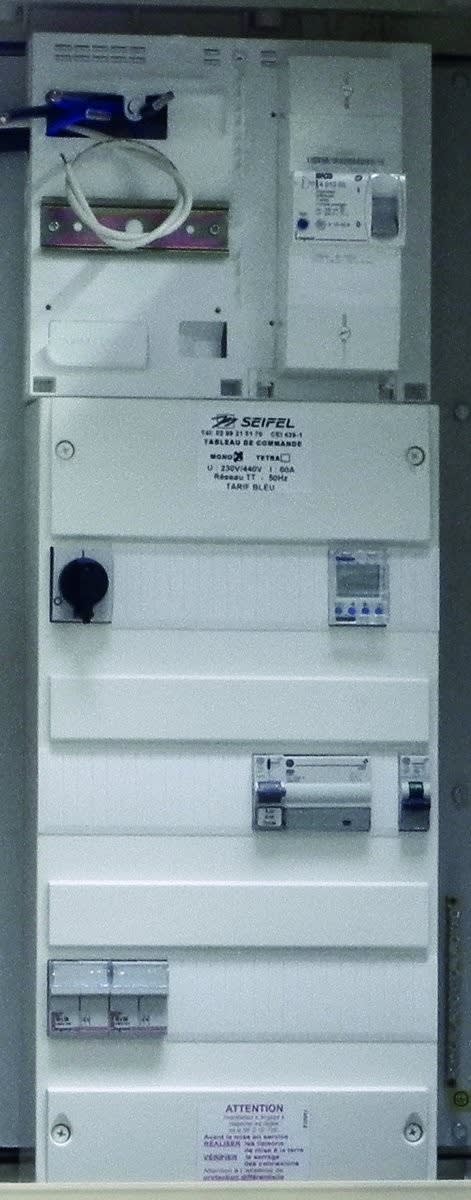 Seifel - Tableau de Cpt/cmde Mono sans AGCP-coffret 3x13 modules + 1 contacteur 40A