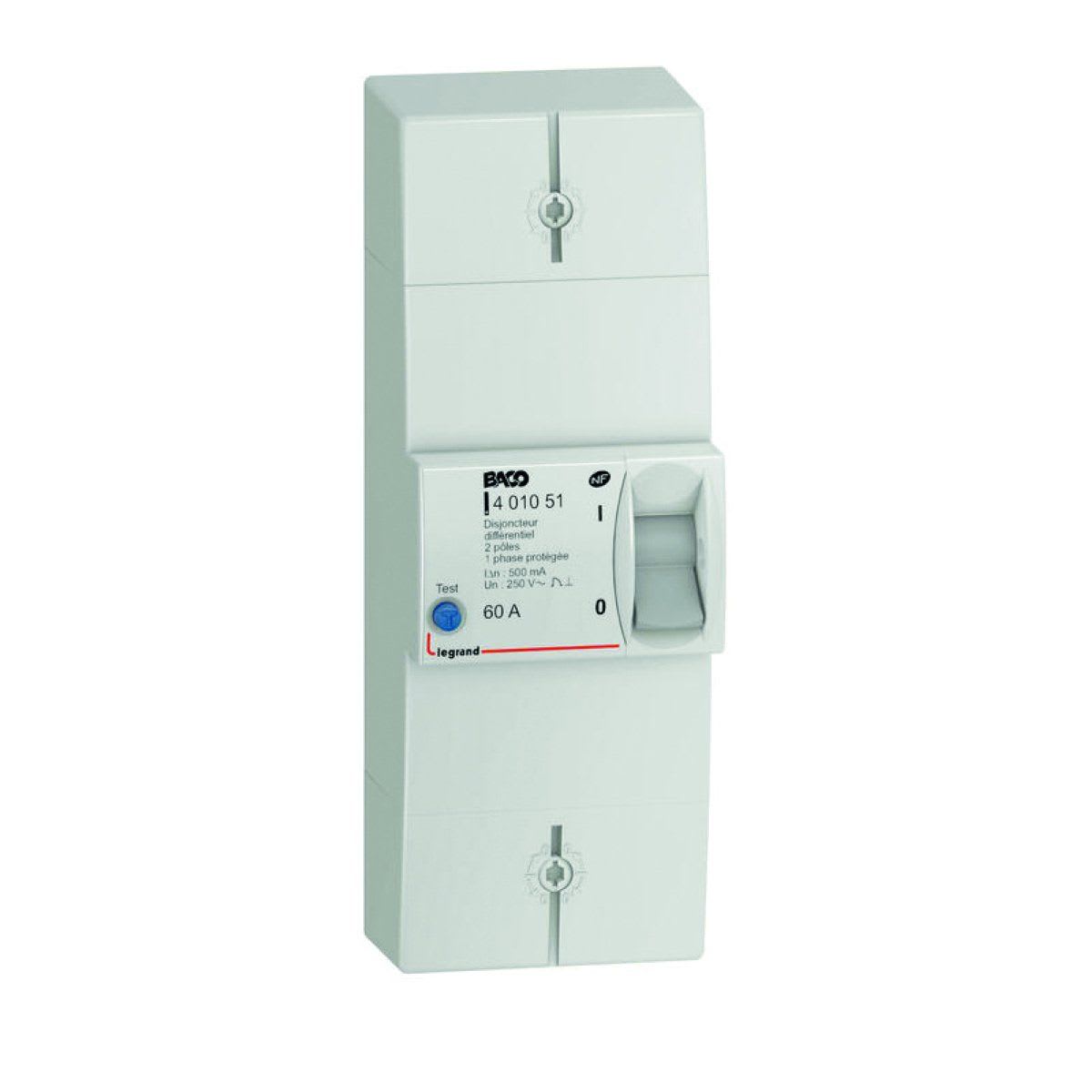 Seifel - Disjoncteur de branchement monophasé 30/60A différentiel 500mA