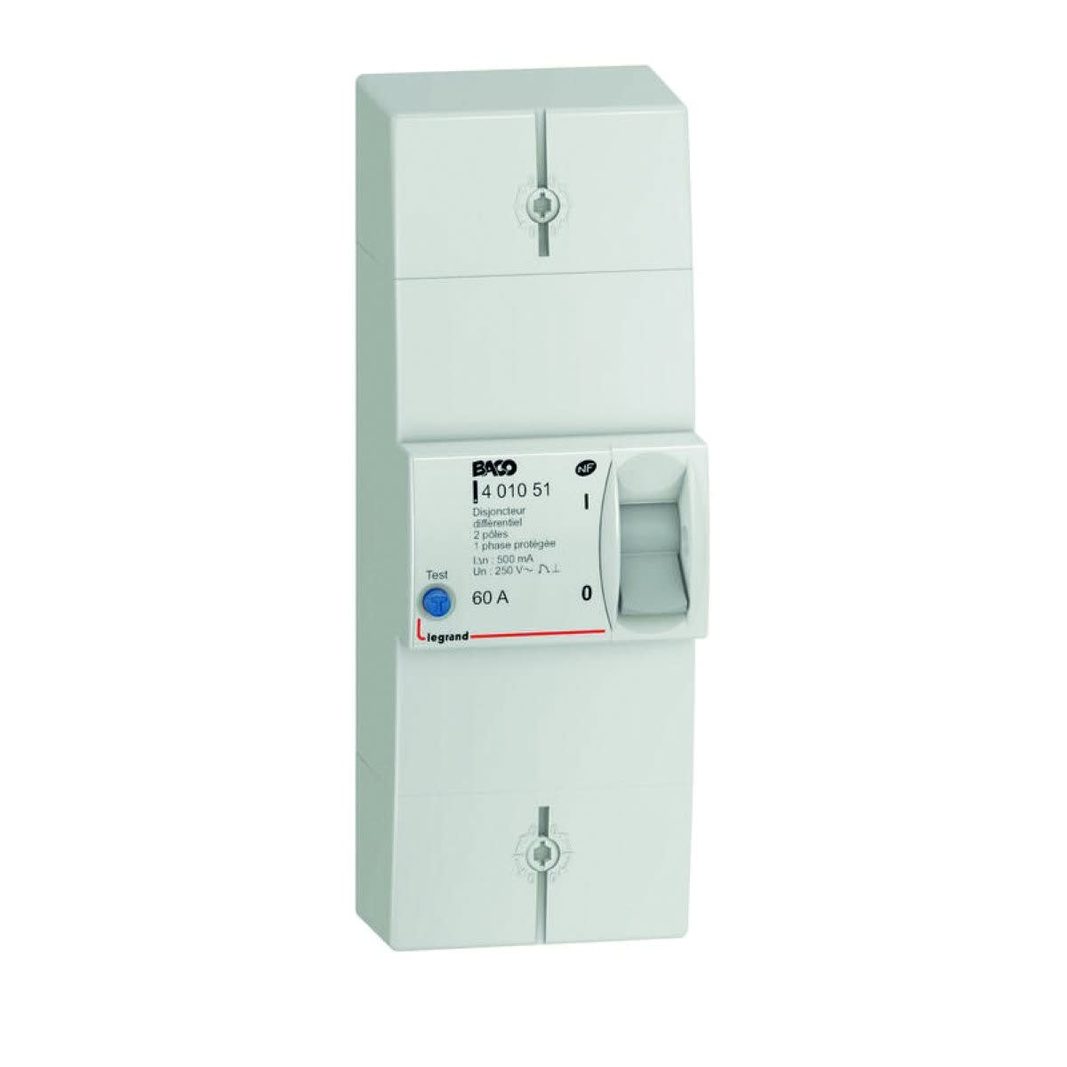 Seifel - Disjoncteur de branchement monophasé 30/60A différentiel 500mA