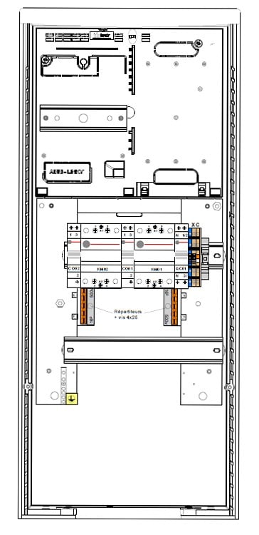 Seifel - Equipement pour borne PAV ou REM EP + 2 contacteurs 40 A