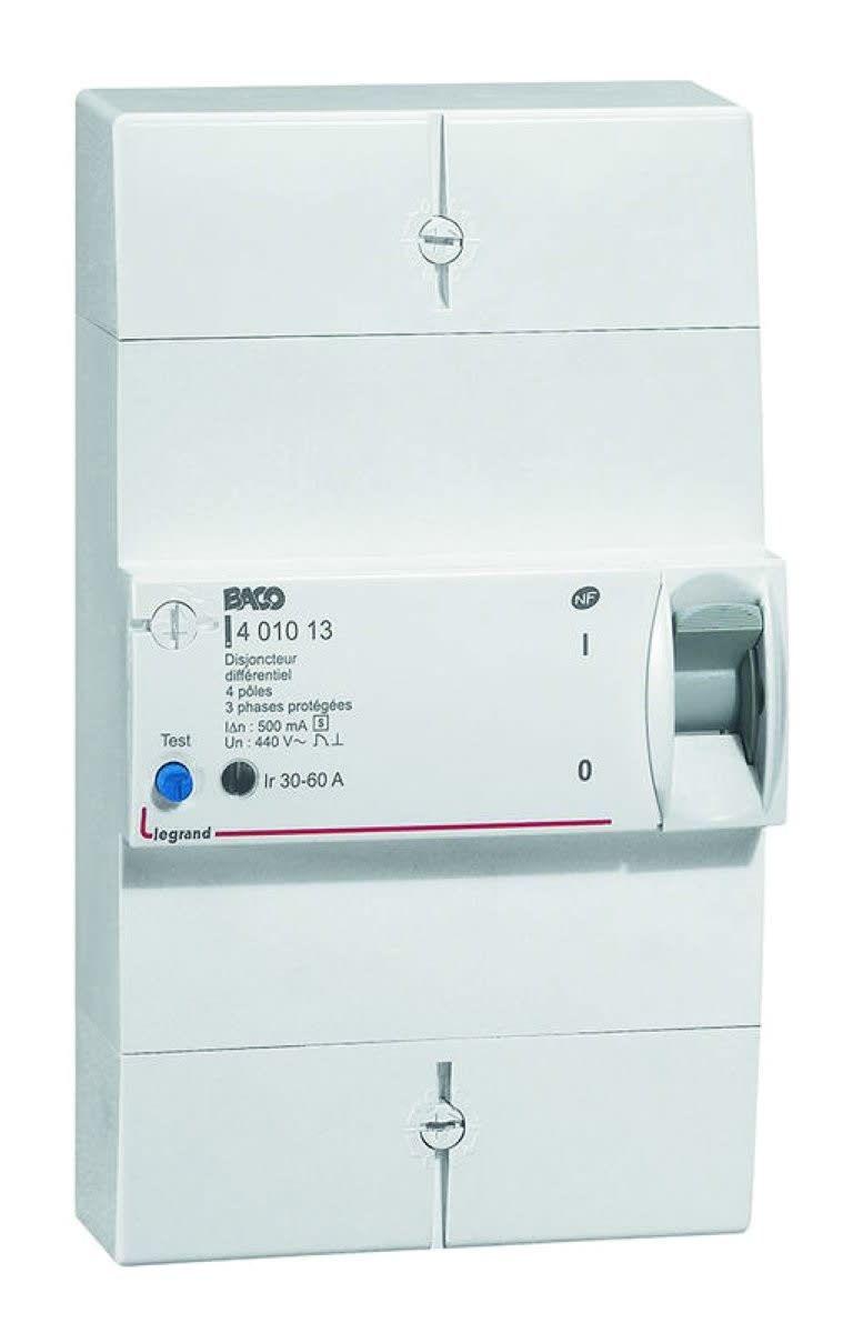 Seifel - Disjoncteur de branchement triphasé + neutre 30/60A différentiel Sélectif 500mA