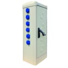 Seifel - Armoire CAIMAN équipée 6 PC Mono 16A (gauche) - RAL 1015