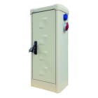 Seifel - Armoire CAIMAN équipée 3 PC Mono 16A + 1 PC Tri+N (droite) - RAL 1015
