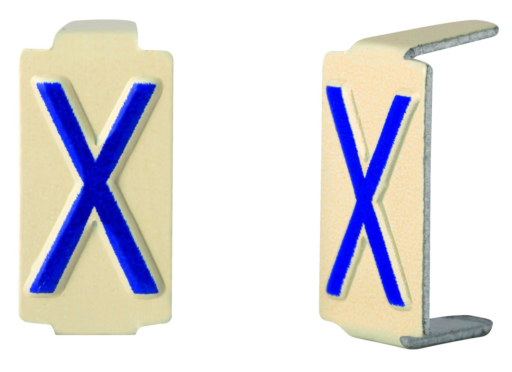Seifel - Caractère amovible 6x11 lettre X - conditionnement par sachet de 25 unités