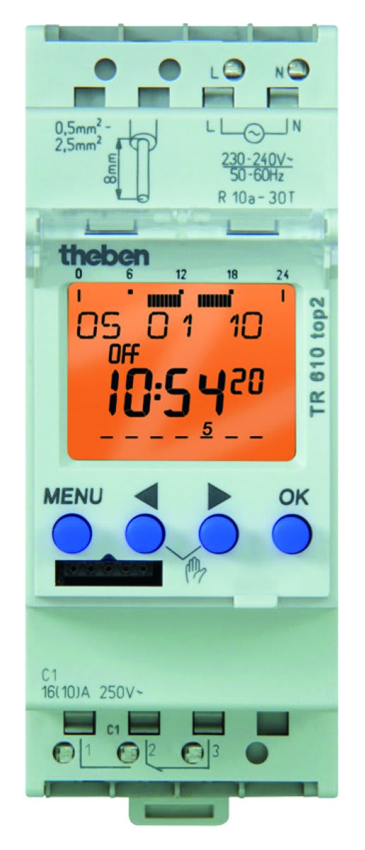 Horloge digitale Theben avec jours fériés TR611 - TR622 - Accor