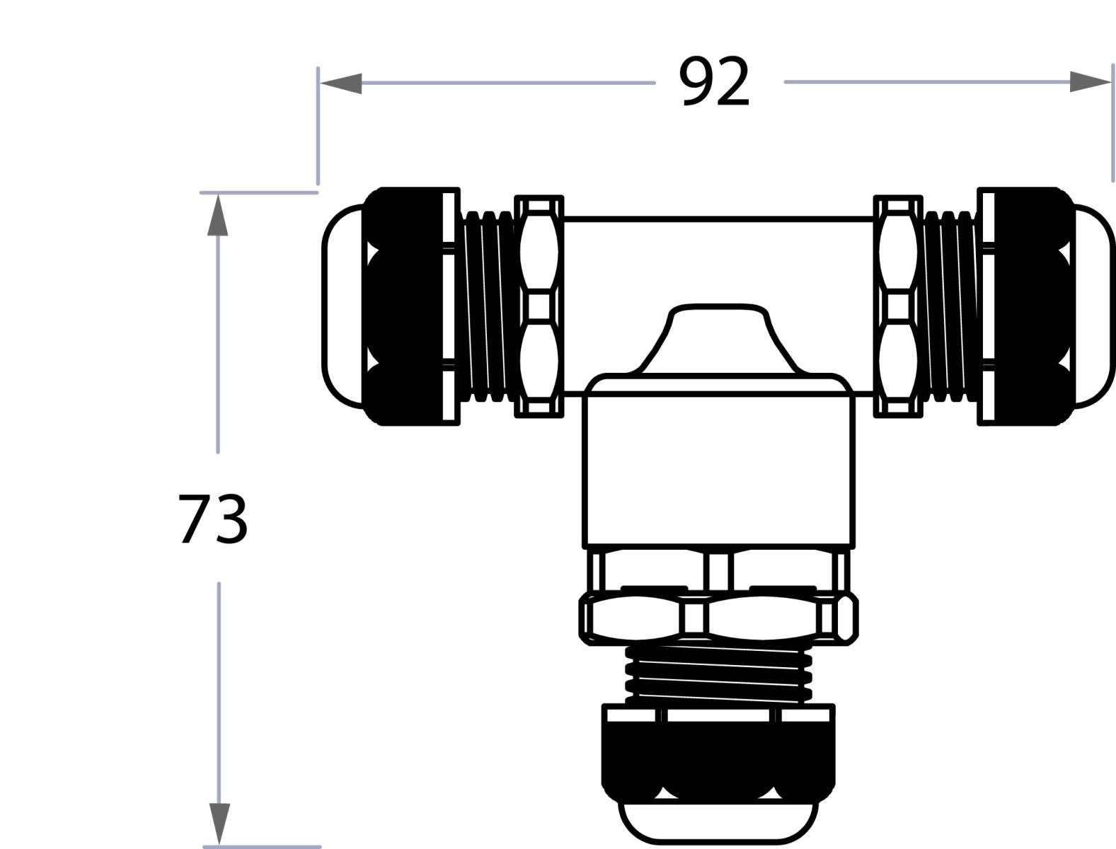 Seifel - Connecteur circulaire jonction/dérivation 3 P en T - câble 5 à 13.5 mm²