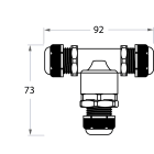 Seifel - Connecteur circulaire jonction/dérivation 3 P en T - câble 5 à 13.5 mm²