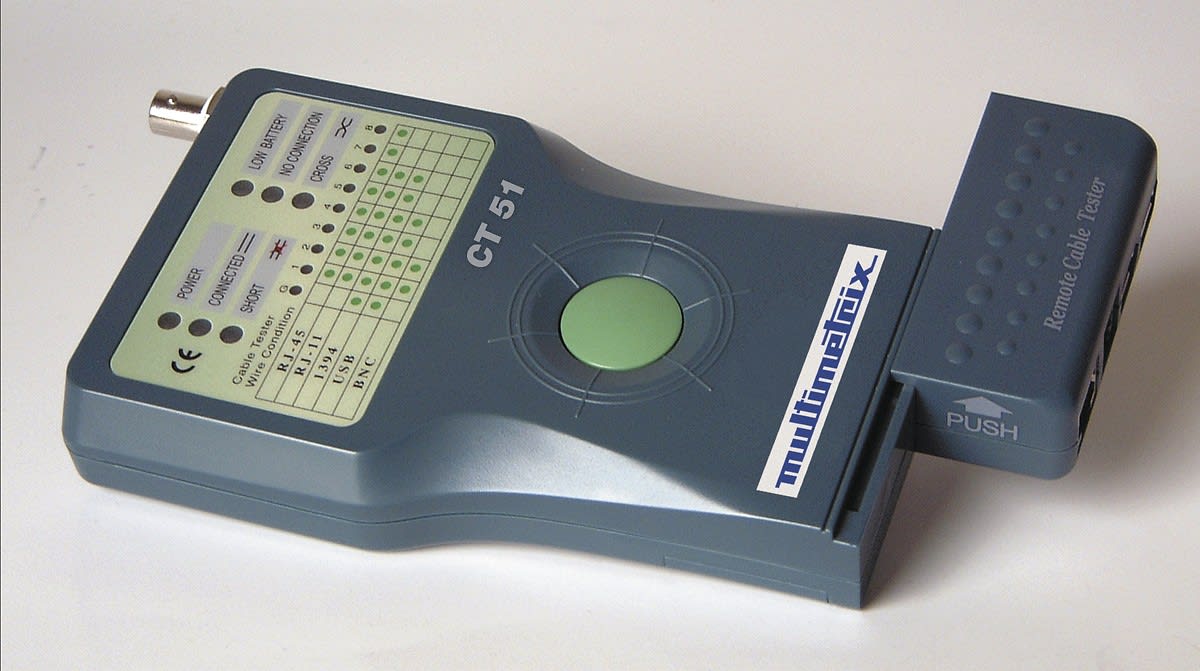 Multimetrix - CT51 Testeur de câbles : RJ-11, RJ45, USB, 1394, BNC