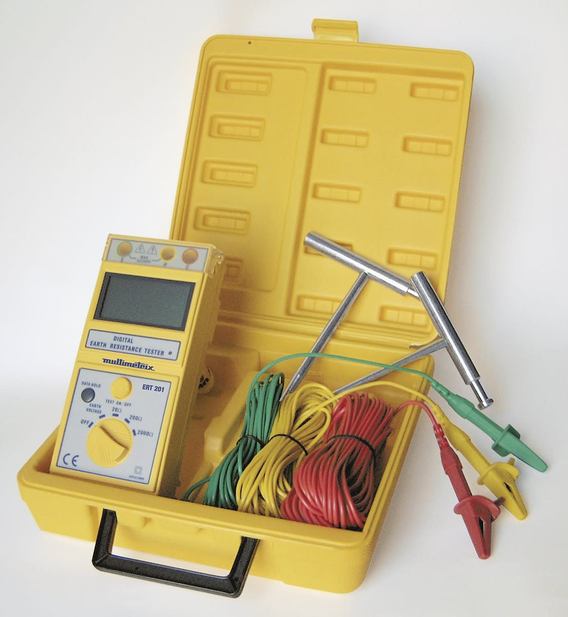 Multimetrix - Contrôleur de terre 2P/3P numérique avec piquets et cordons