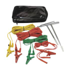 Multimetrix - Kit de terre 3P 20m avec piquets et bobines rouge, jaune, vert