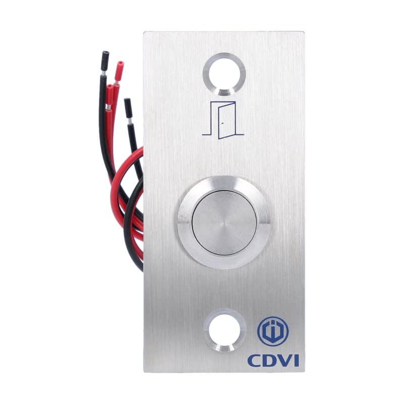 Cdvi - Bouton poussoir NONF précâblé + plaque porte inox