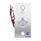 Cdvi - Bouton poussoir NONF précâblé + plaque porte inox