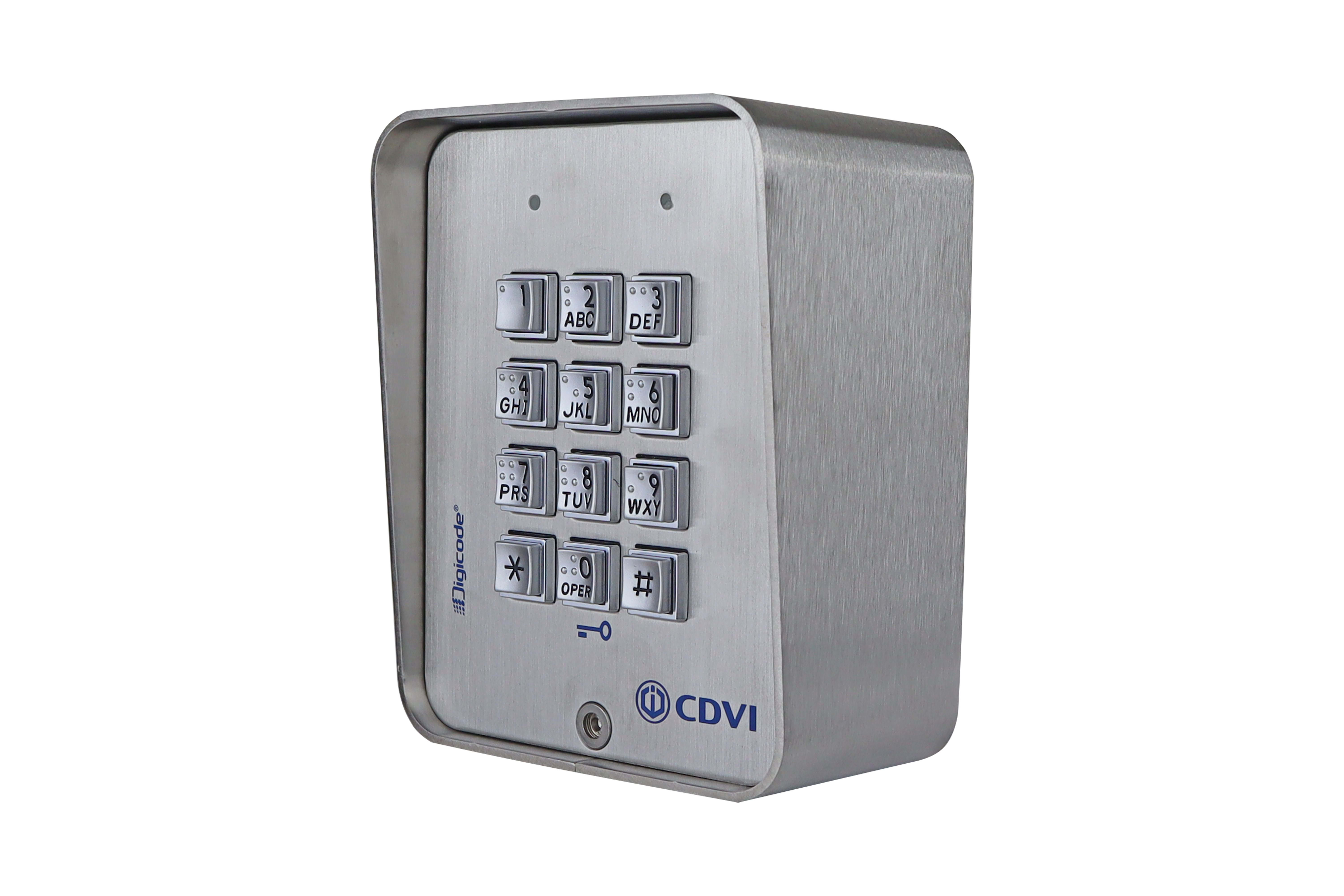 Clavier à code filaire DC 100 ER3 pose en encastré - 3 relais - CDVI Clavier à code filaire DC 100 ER3 pose en encastré - 3 relais - CDVI