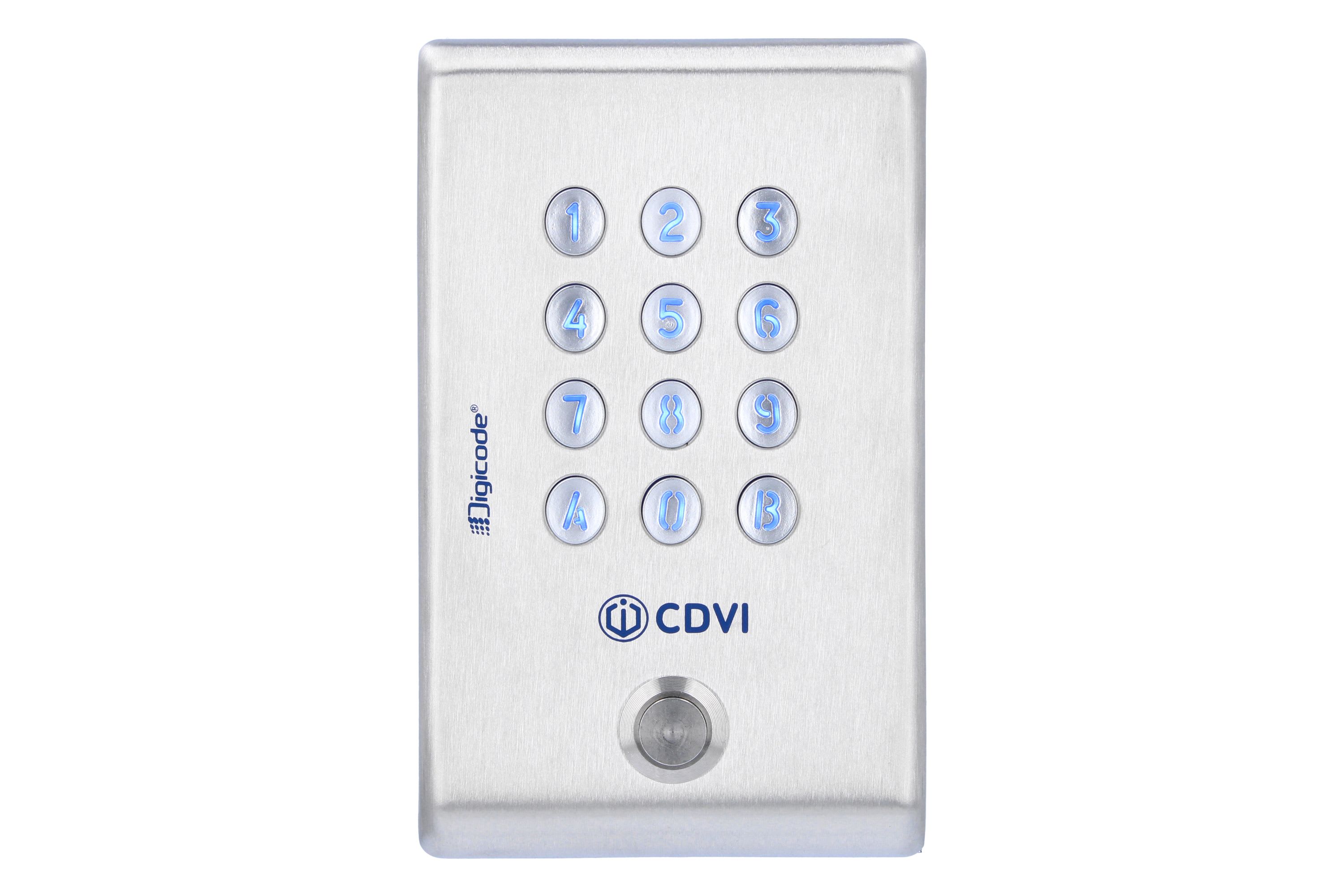 Cdvi - Clavier codé Digicode® inox 100 codes + BP - 2 relais 12-24 VDC