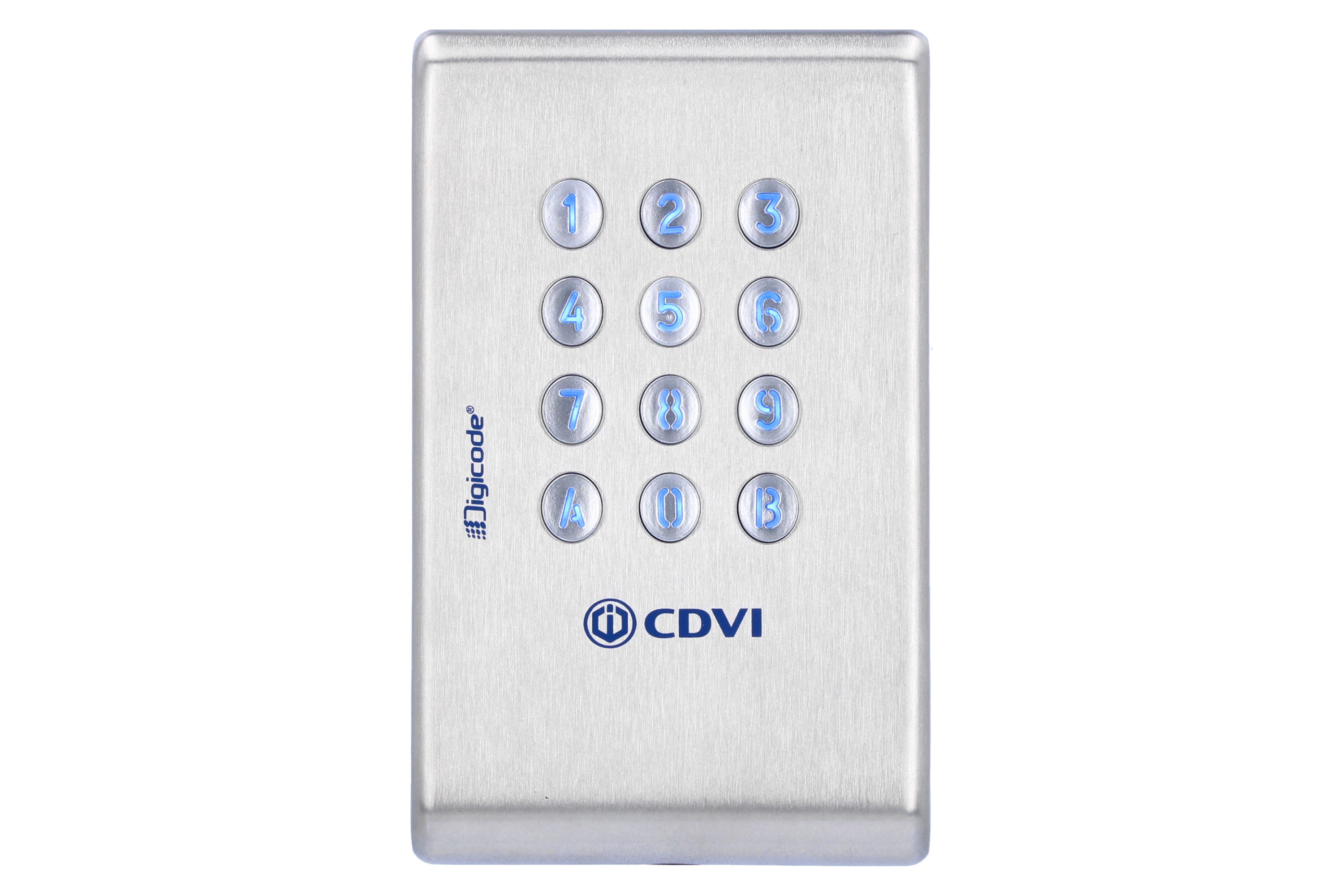 Cdvi - Clavier codé Digicode® inox -100 2 relais élec intégrée 12-24 VDC