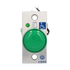 Cdvi - Bouton poussoir encastré NONF Choc - Vert - Précâblé - PP inox - lumineux buzzer