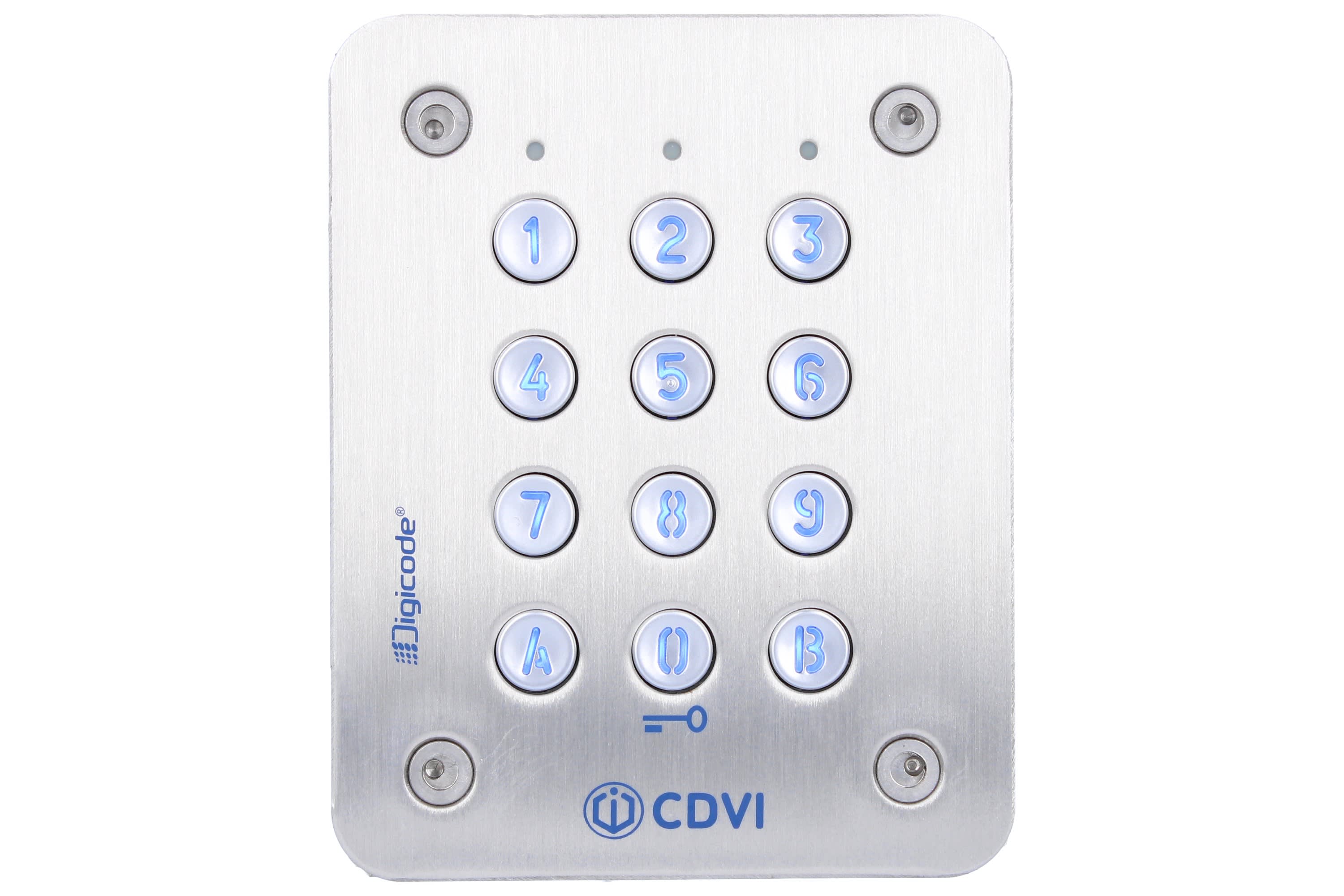 Cdvi - Clavier codé Digicode® inox encastré -lumineux 3 relais l