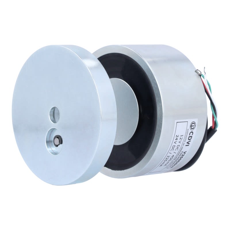 Cdvi - Ventouse magnétique ronde 250kg 12/24V avec signal