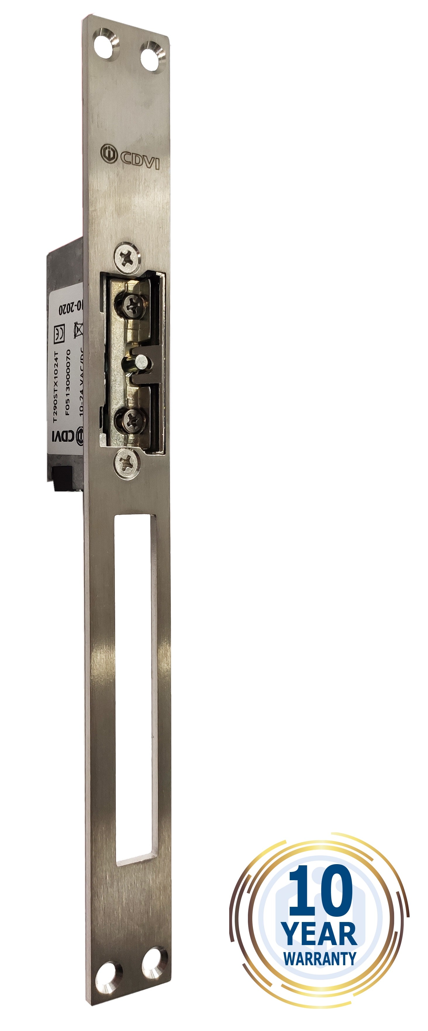 Cdvi - Gâche réversible rupture de courant avec contact 16X66 mm 12-24 V avec Top