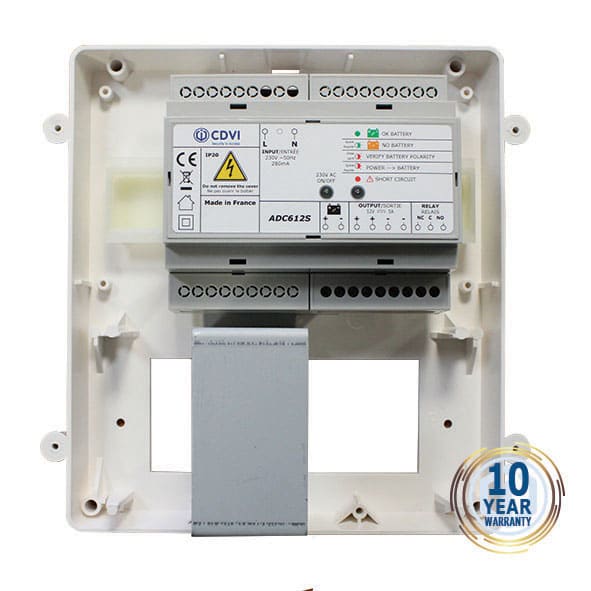 Cdvi - Alimentation secourable 12V DC - 5A - Leds et relais - coffret