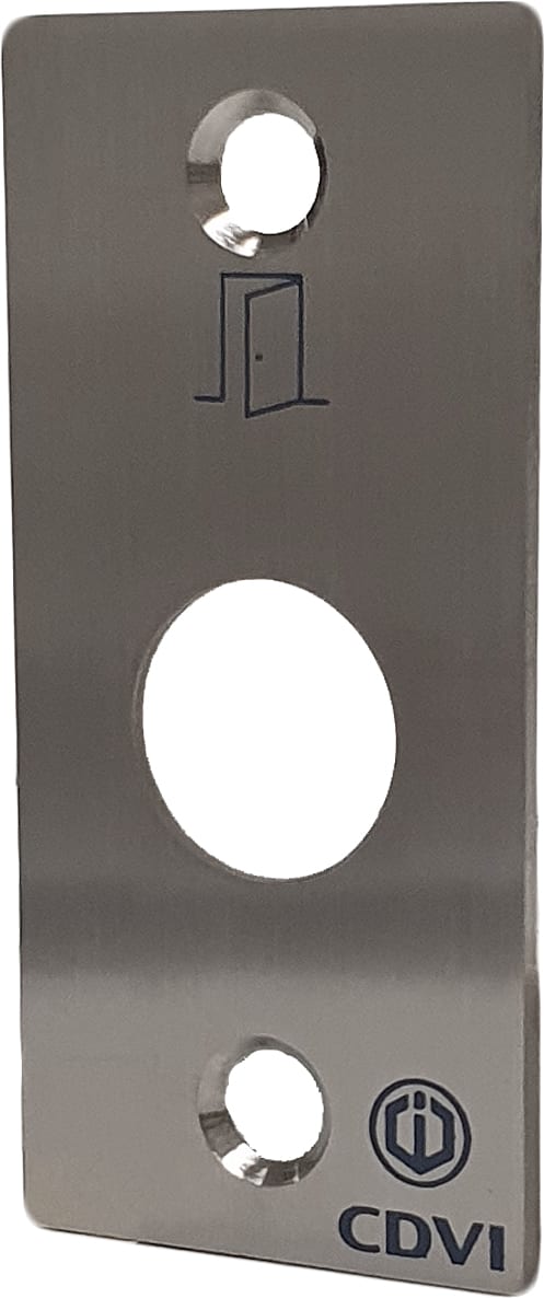 Cdvi - Plaque inox seule pour bouton poussoir