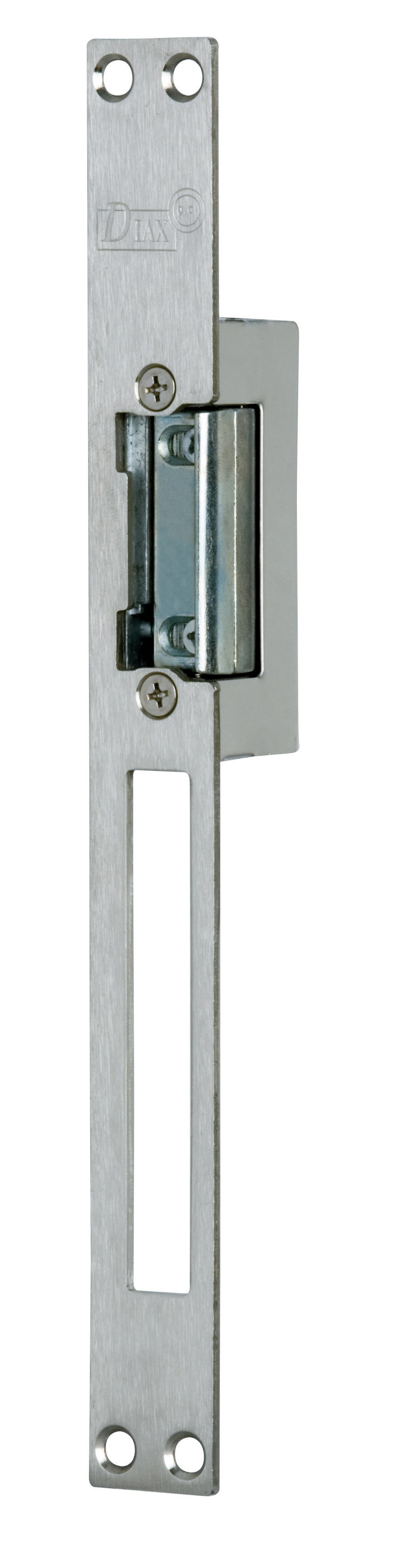 Cdvi - Gache symetrique a emission 2 temps 12V AC-DC + tetiere inox