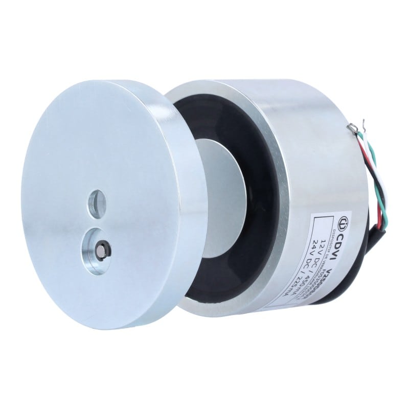 Cdvi - Ventouse magnétique ronde 250kg 12/24V avec signal