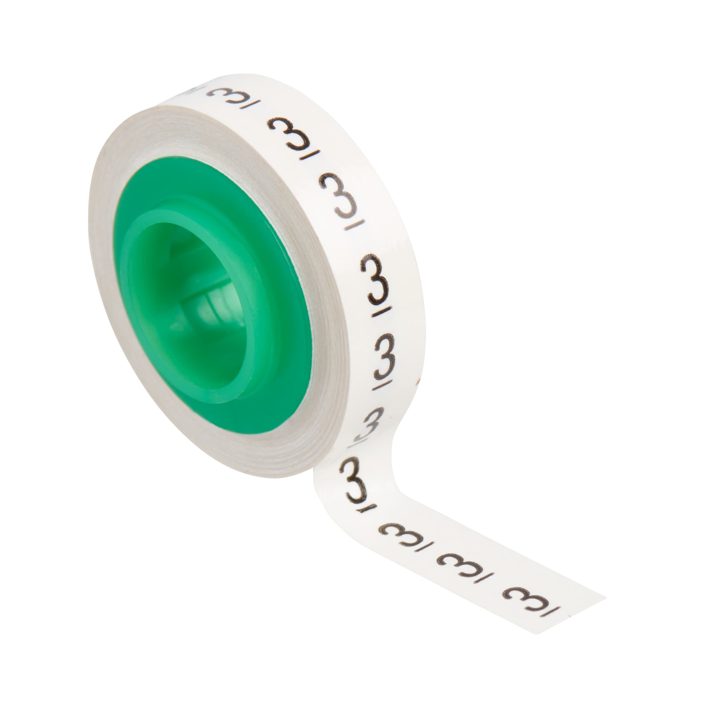 3M Electricite - Scotchcode Blister de 3 rubans Blanc imprimés "3" pour dévidoir STD 0-9