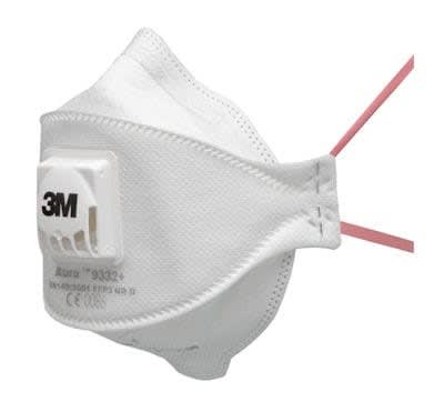 3M Electricite - Masque antipoussière 3M Aura, FFP3, avec soupape, série 9332+