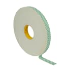 3M Electricite - Ruban mousse double face adhésif 3M 4026, Blanc, 1,6mm x 25mm x 33m