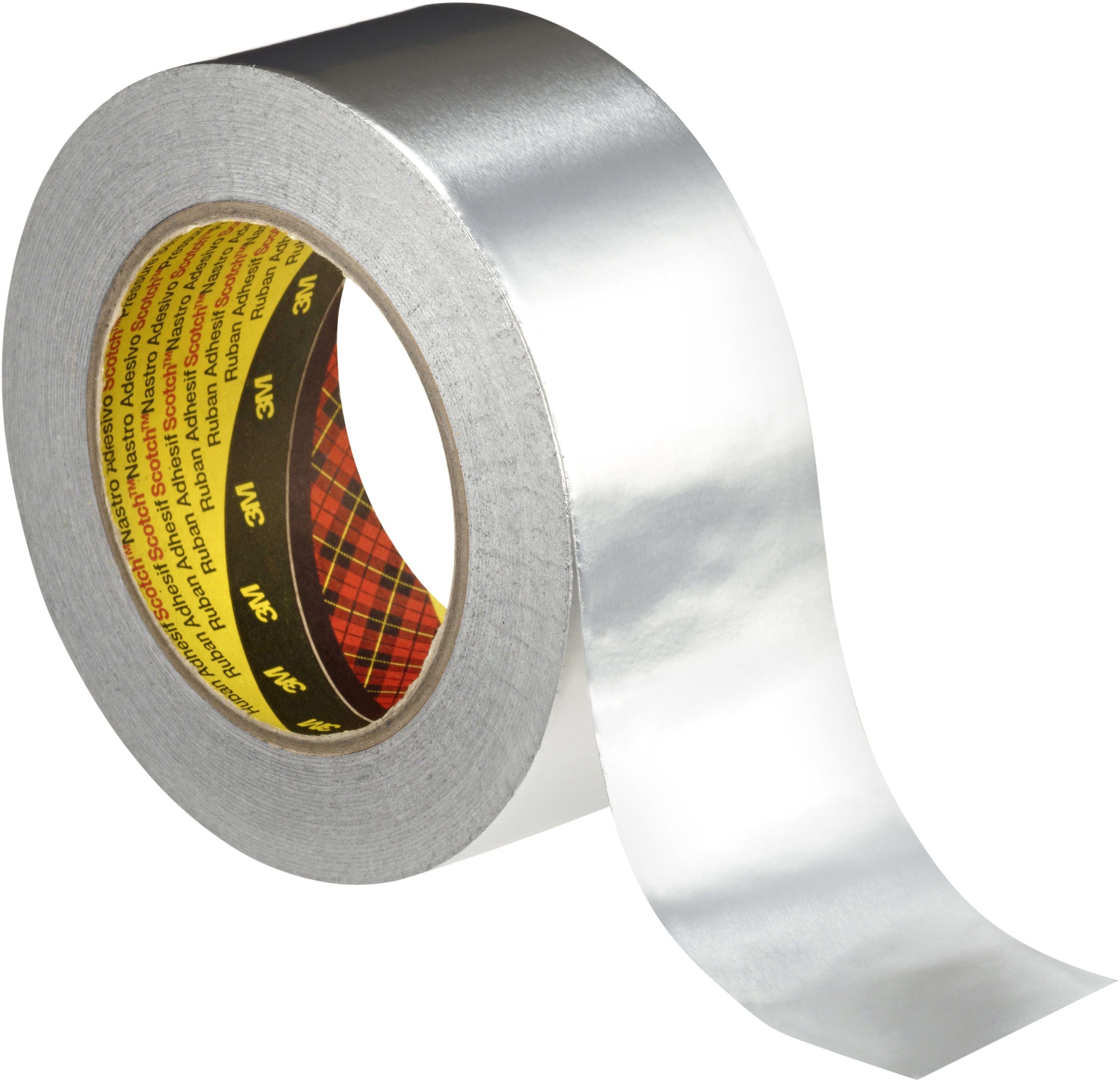 3M Electricite - Ruban adhésif métallique Aluminium 1436 avec liner, couleur Argent, 50mm x 50m