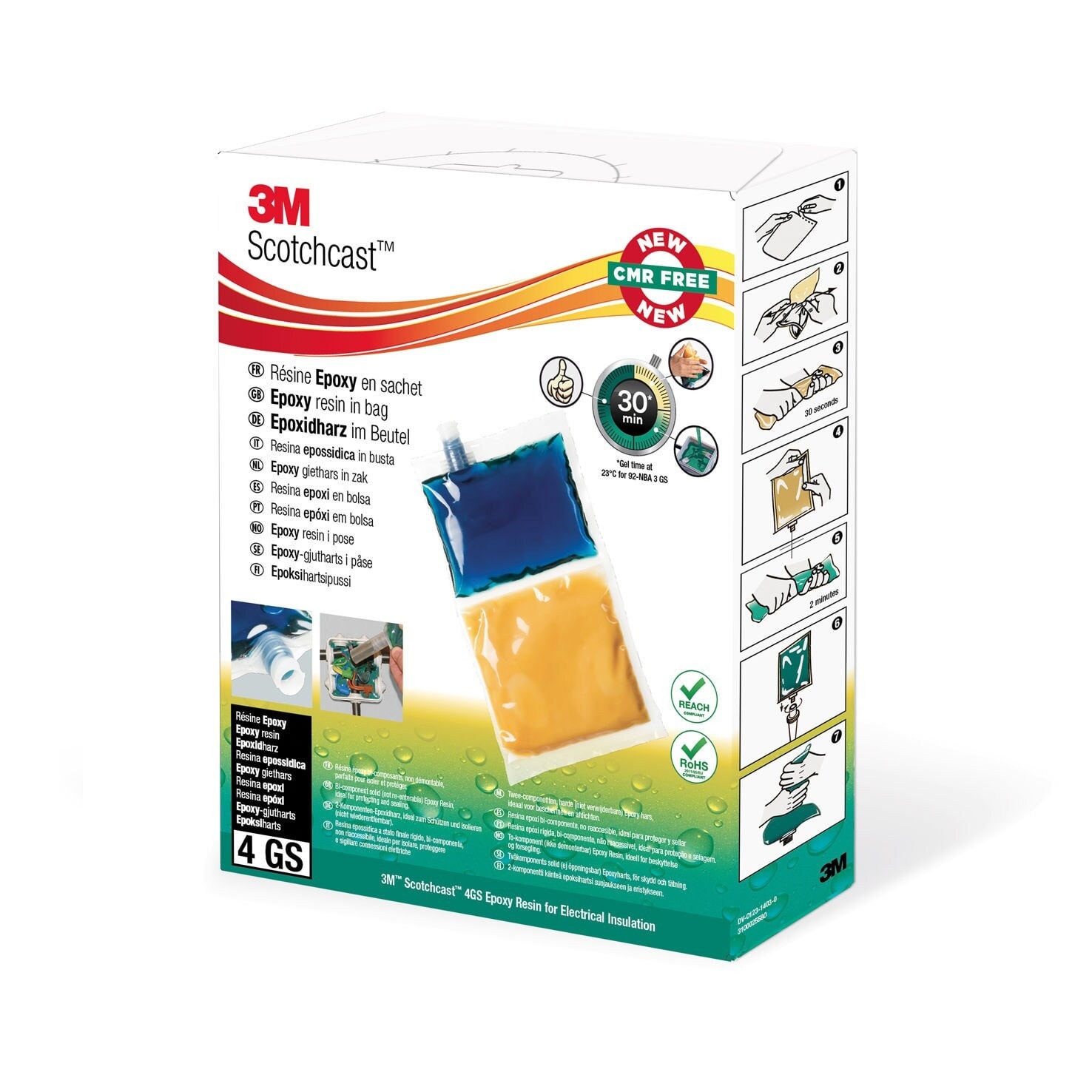 3M Electricite - Résine SC 4 GS (Epoxy) taille C - 370 ml en sachet