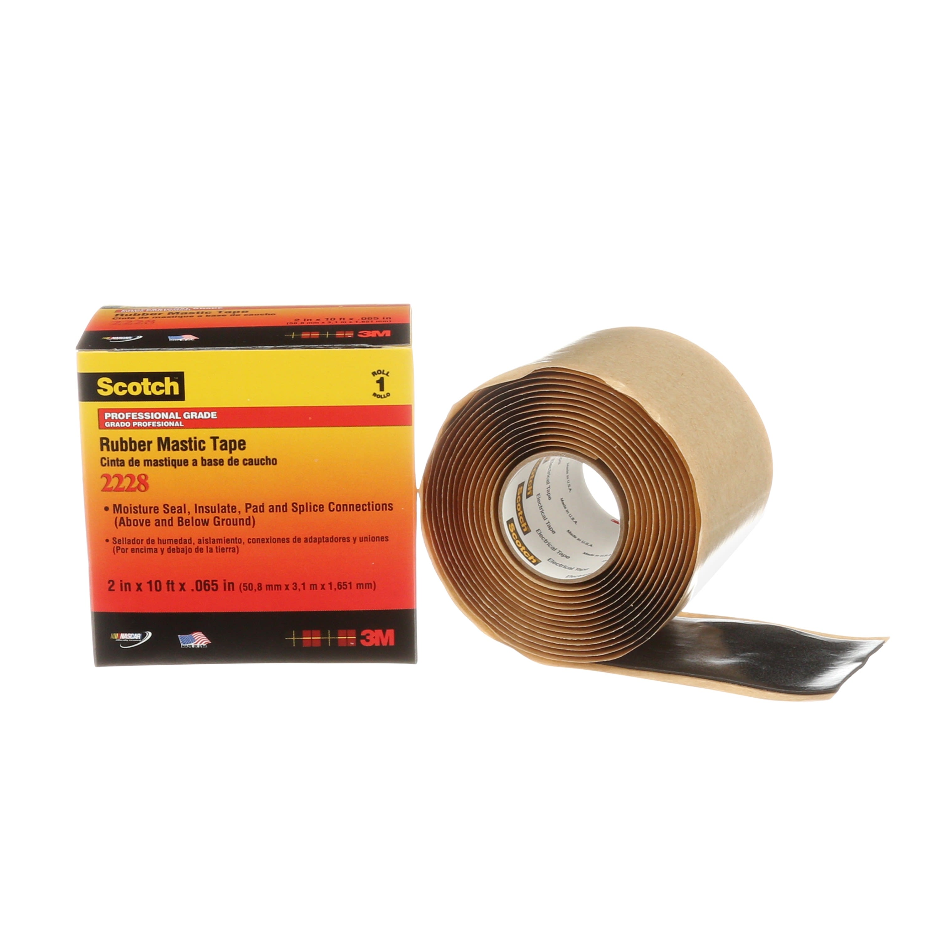 3M Electricite - 3M Scotch 2228 Ruban élastomère autosoudable isolant 3,5m x 50mm avec liner