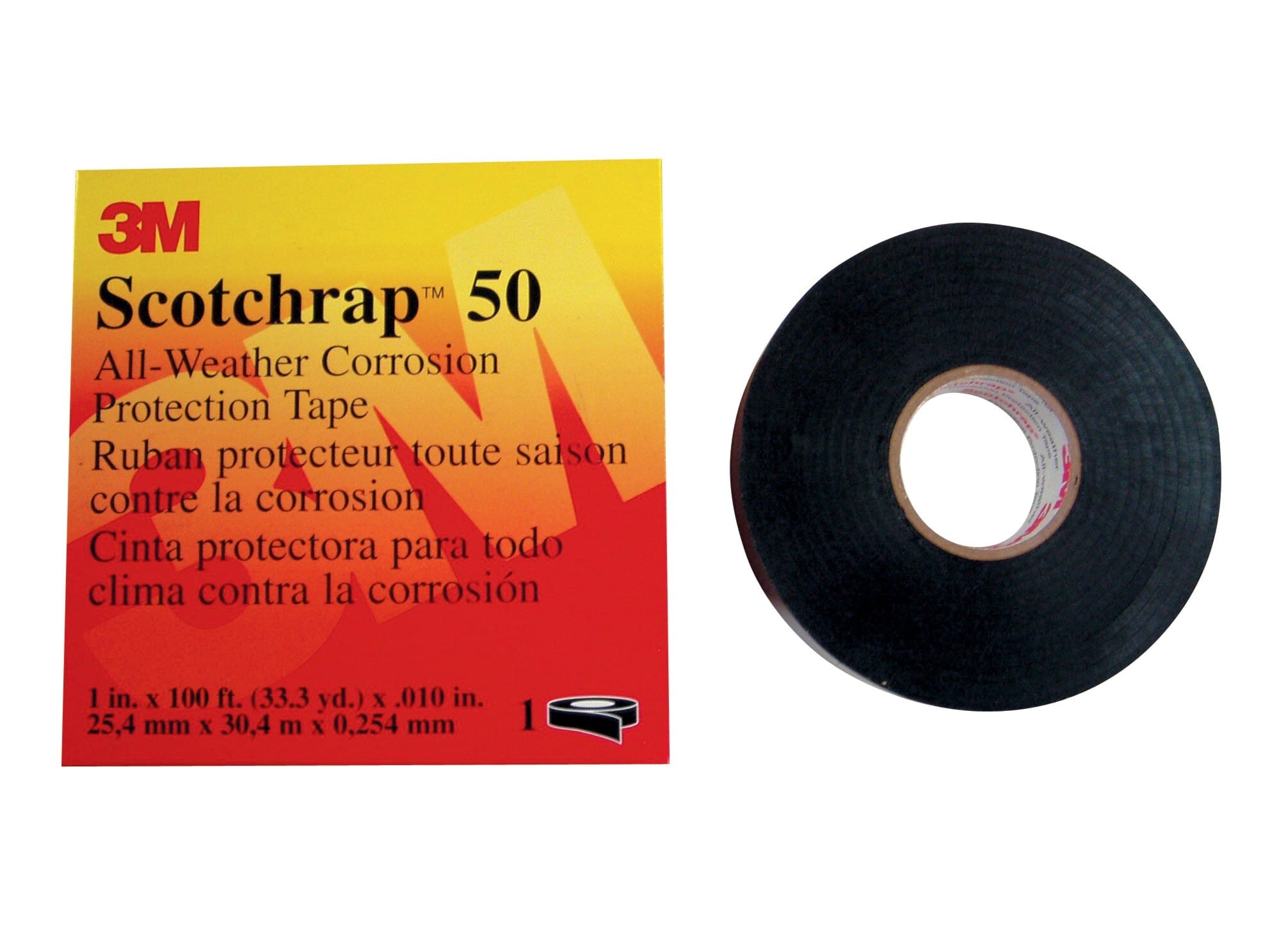 3M Electricite - 3M Scotchrap 50 Ruban anticorrosion Noir 30,4m x 25mm ep. 0,25mm