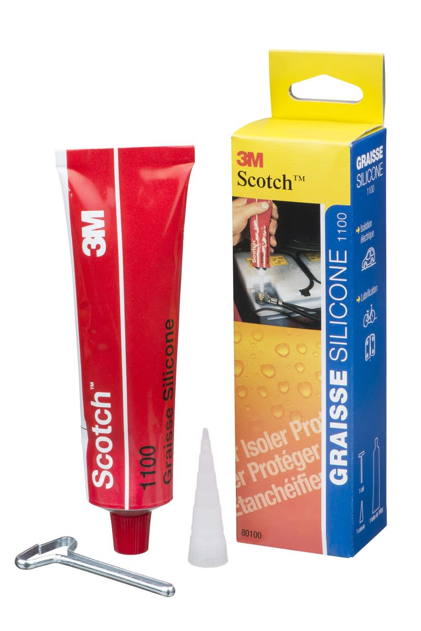 3M Electricite - Tube de graisse silicone 1100 pour isolation, étanchéité, lubrification 100g
