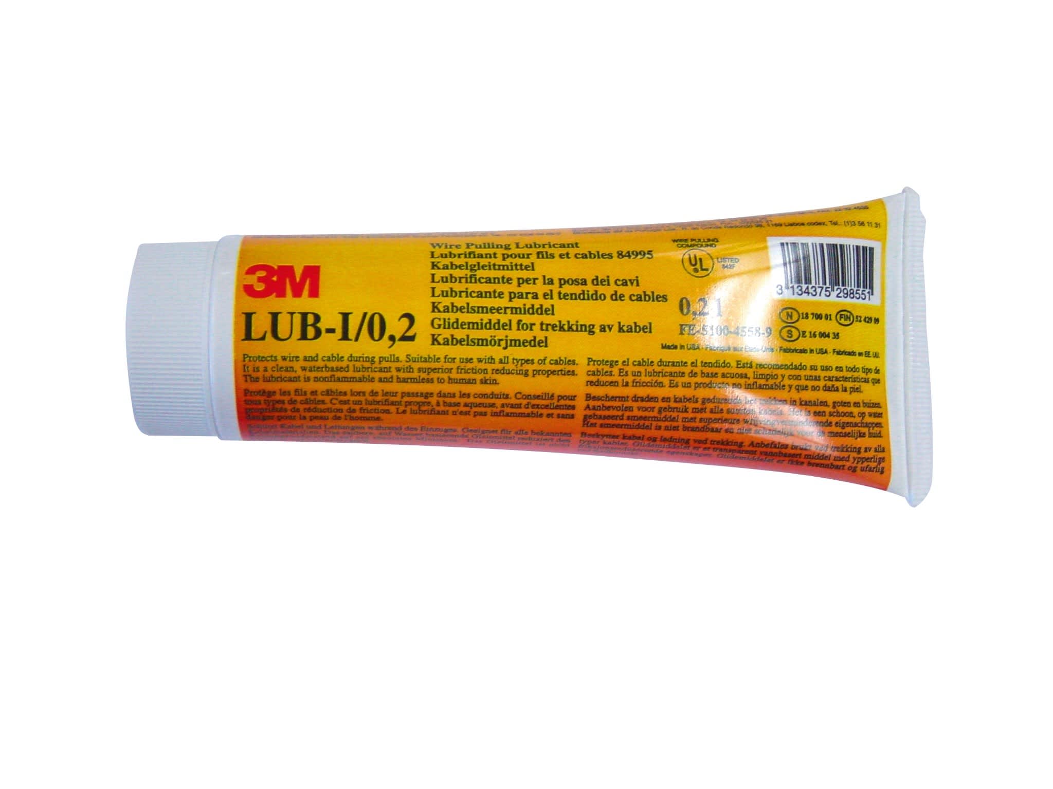 3M Electricite - Scotch LUB-I Lubrifiant de gaine de câble 0,2 L, gel polymère anti-frottement