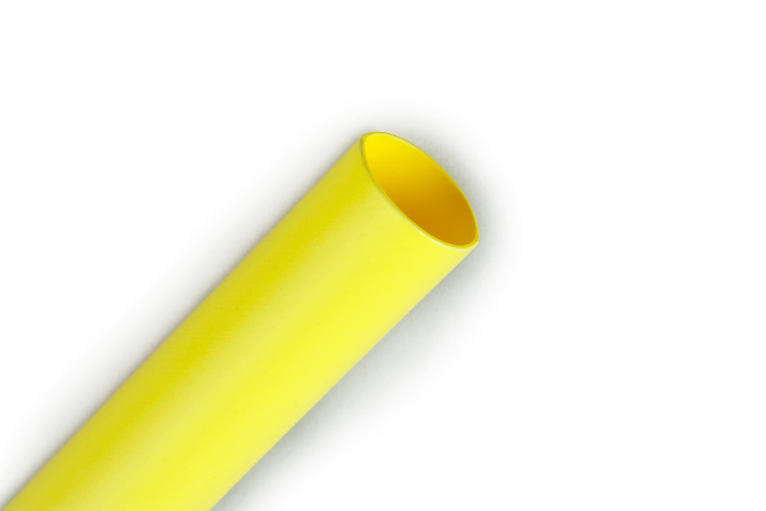 3M Electricite - GTI 3000 18/6mm Gaine Thermorétractable paroi mince en barre de 1m Jaune