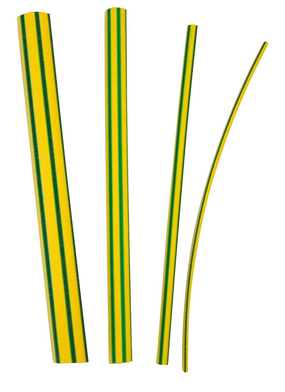 3M Electricite - GTI 3000 18/6mm Gaine Thermorétractable paroi fine en barre de 1m Vert/Jaune