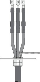 3M Electricite - 92-E 081 FR Extremité tripolaire thermo 3,2 à 6,6 (7,2) kV 3 x 6 à 3 x 16mm² CU