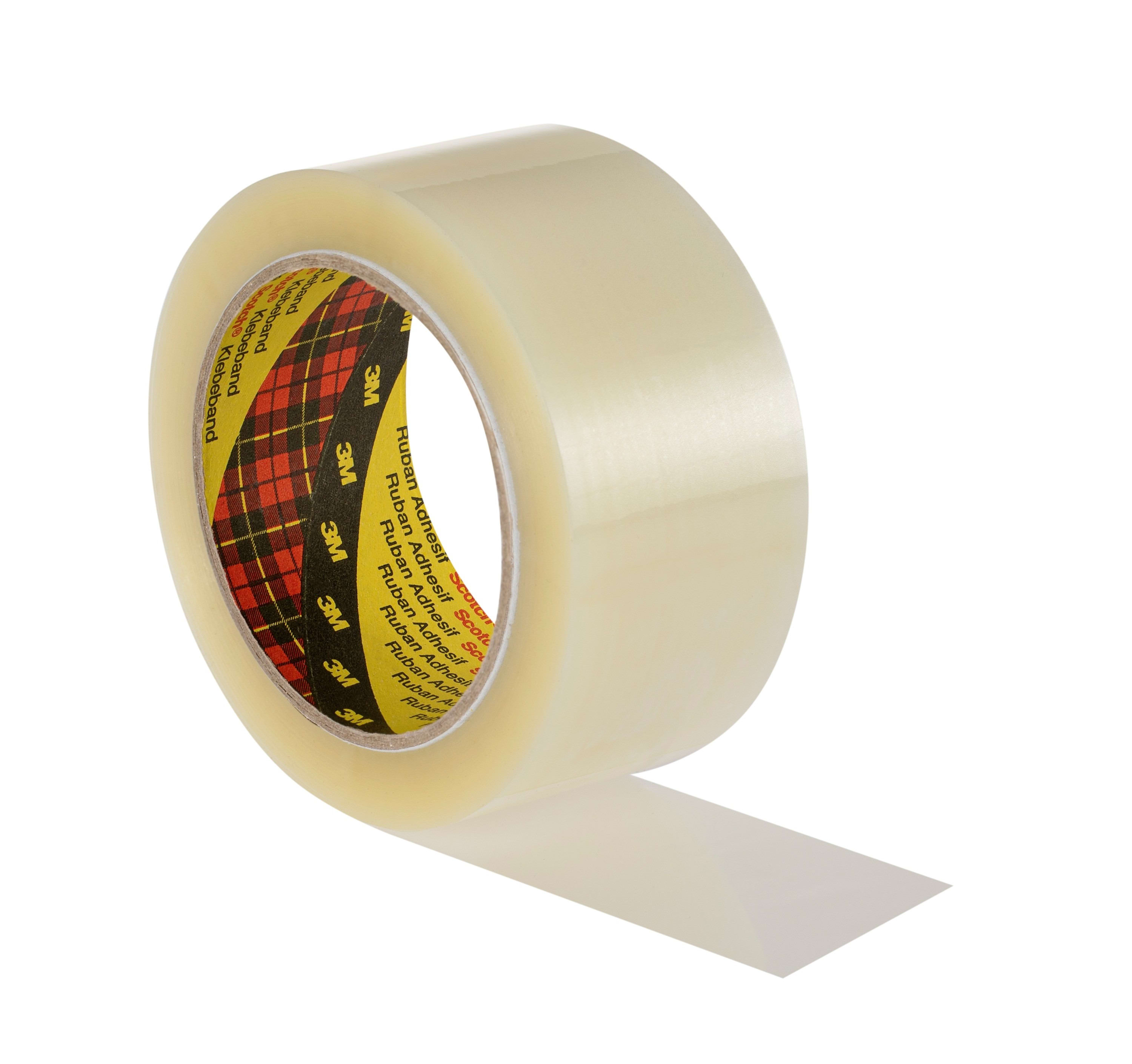 3M Electricite - Ruban adhésif de fermeture de caisse carton Scotch 3739, transp., 50 mm x 66 m