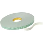3M Electricite - Ruban mousse double face adhésif 3M 4032, Blanc, 0,8mm x 25mm x 66m