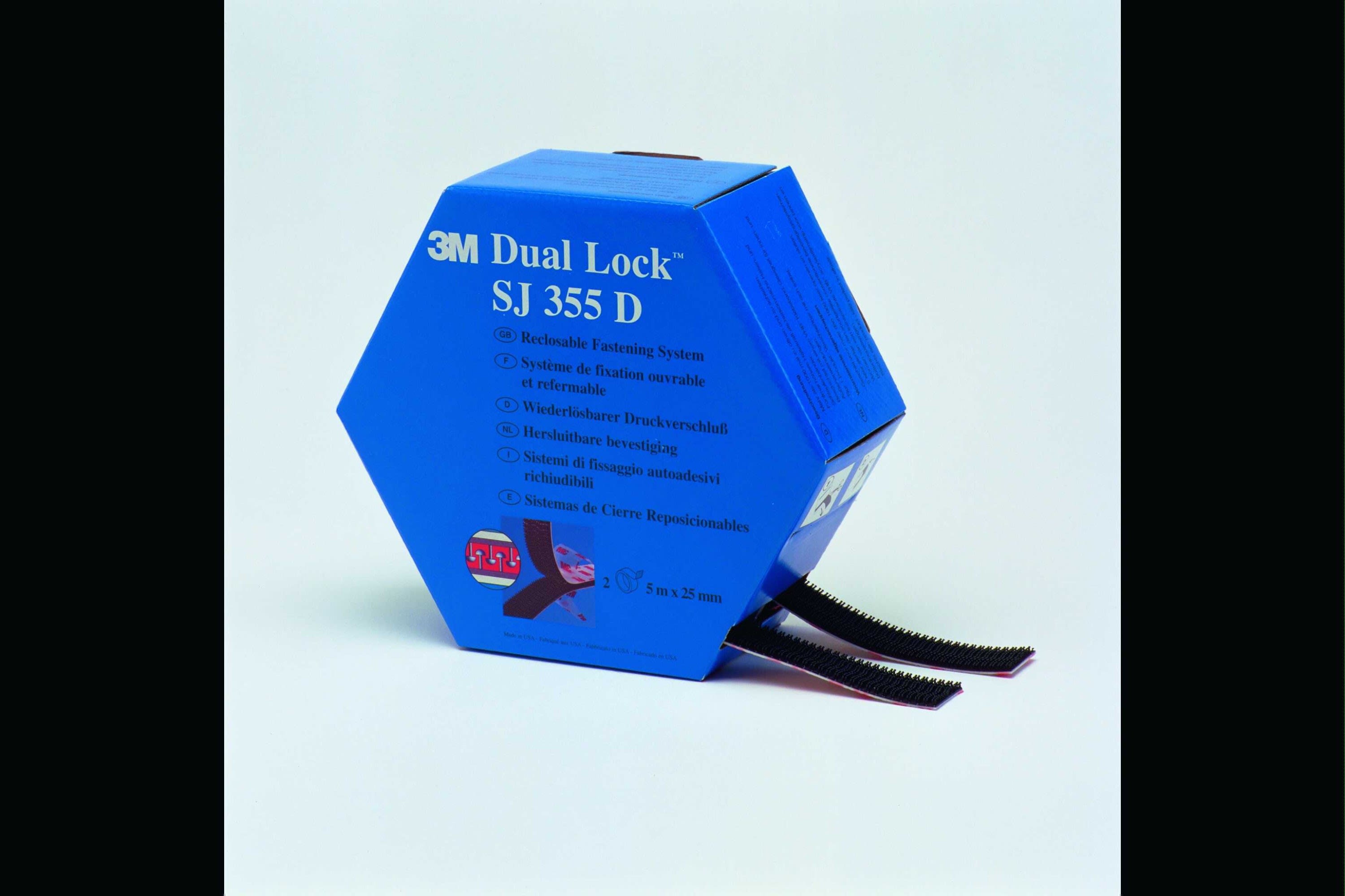 3M Electricite - Système ouvrable / refermable 3M Dual-Lock SJ 356D, Translucide, 25.4 mm x 5 m