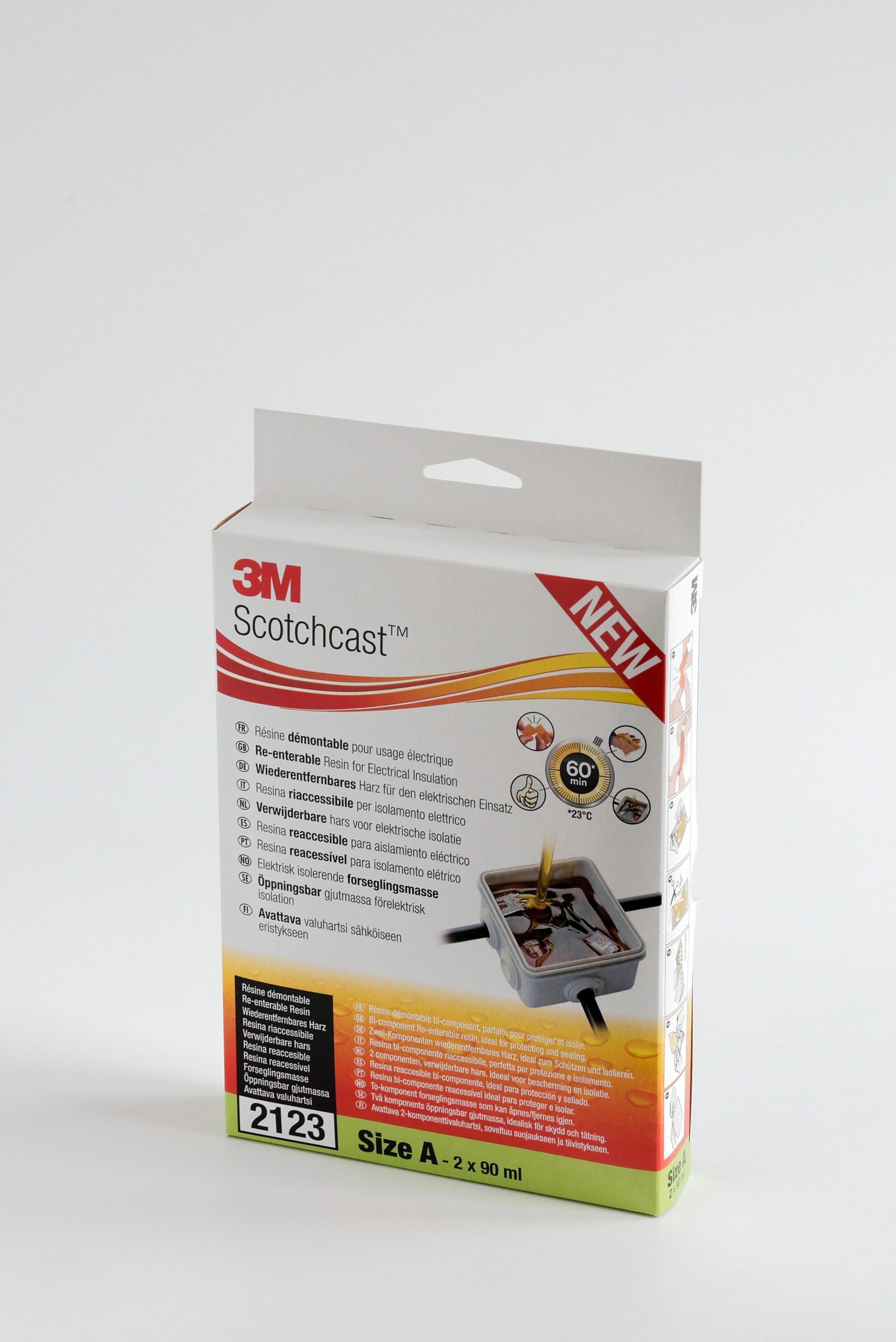 3M Electricite - Résine Démontable 2123 Taille A : 2 sachets 90ml