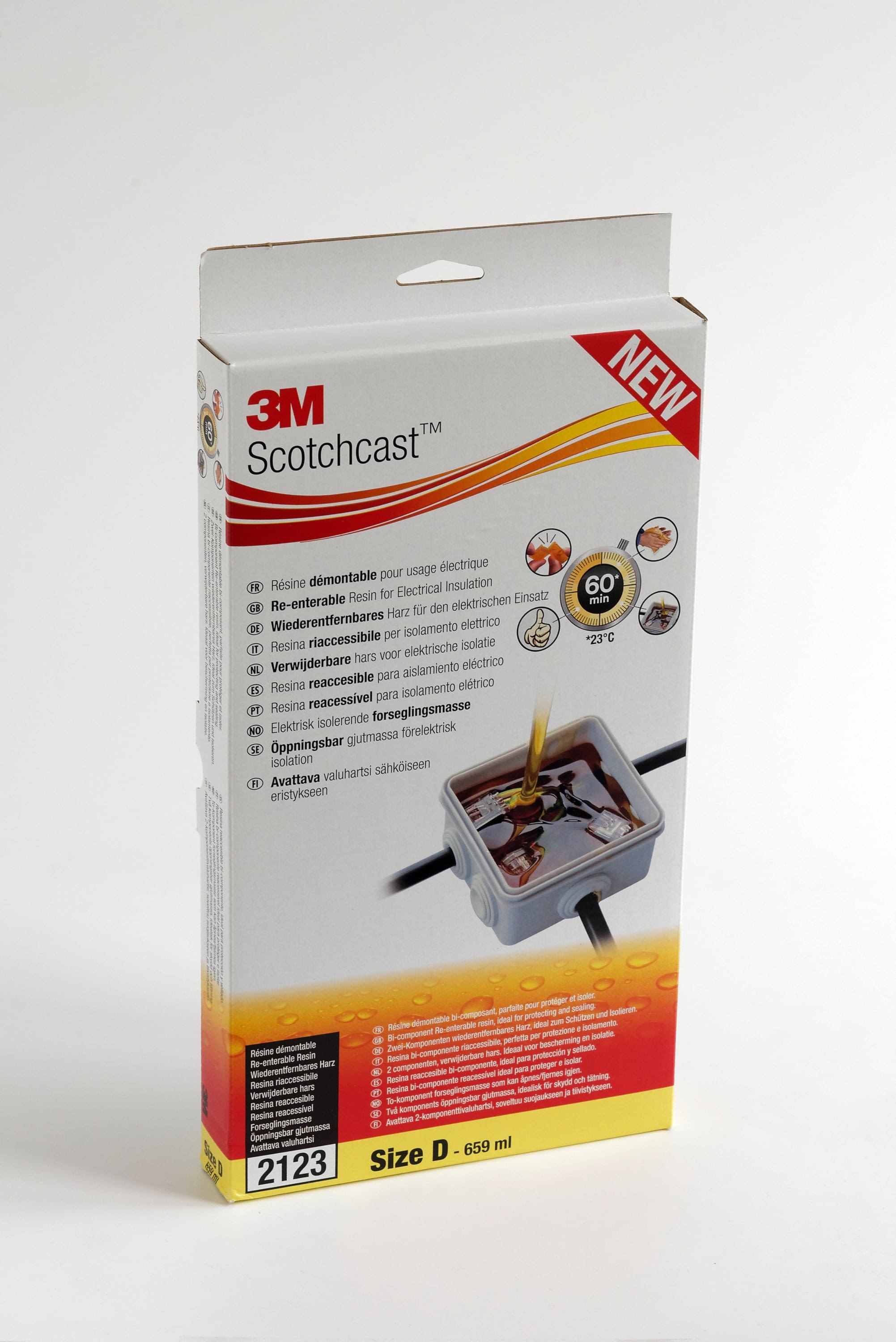 3M Electricite - Résine démontable 2123 Taille D : sachet 659ml