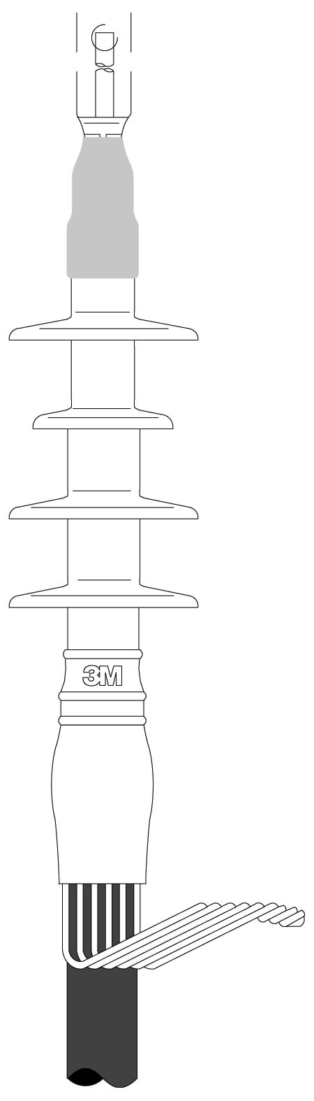3M Electricite - QTII skirted termination size K 4 W/Grease