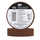 3M Electricite - Temflex 155 Ruban d'isolation électrique 19mm x 20m épaisseur 0,13mm Marron