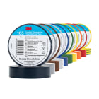 3M Electricite - Temflex 165 Ruban isolant élec. 15mm x 10m ép.0,15mm Multicolore Pack de 10 rlx