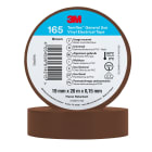 3M Electricite - Temflex 165 Ruban d'isolation électrique 19mm x 20m épaisseur 0,15mm Marron