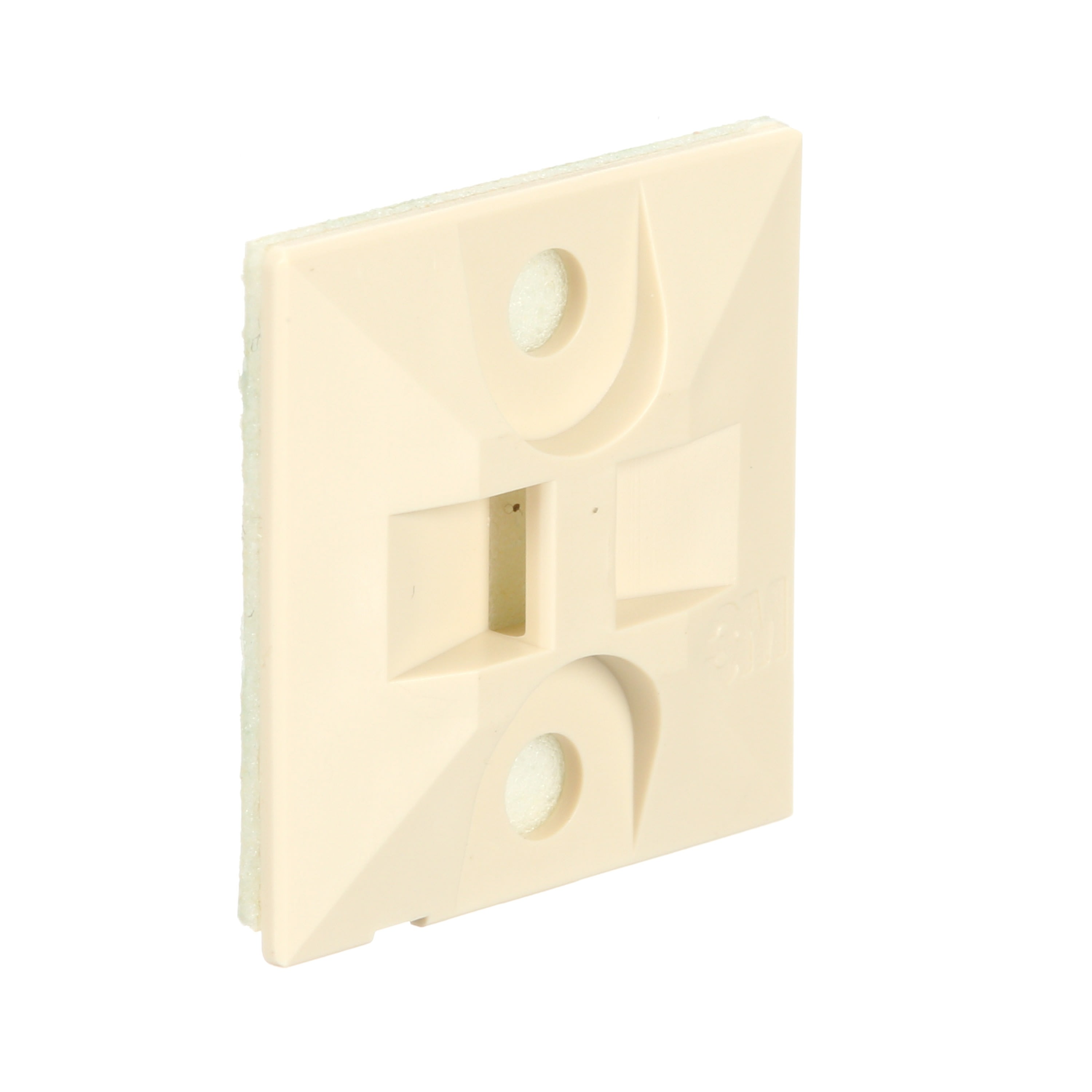 3M Electricite - Embase autocollante CTA 19 NC blanche transparente 19mm x 19mm x 39mm