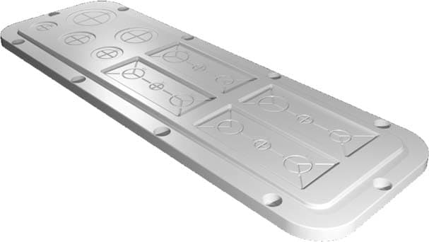 Rittal - Plaque passe câbles - AX - plastique - L447 P149 - préestempée - coffret AX - T3